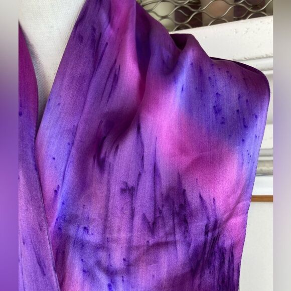 Kriska silk handmade collectors item scarf one of a kind never worn - Picture 6 of 8